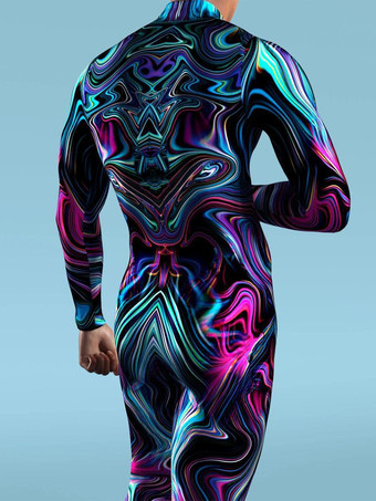 カモフラージ全身タイツ ハロウィン 大人用全身タイツ 動物ロボット 3Dプリント ライクラ スパンデックス セクシーコスチューム