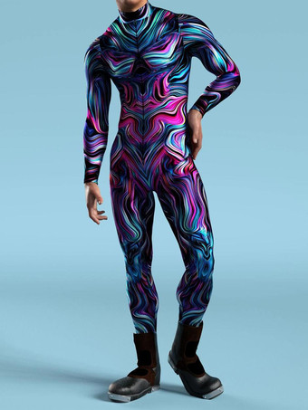 カモフラージ全身タイツ ハロウィン 大人用全身タイツ 動物ロボット 3Dプリント ライクラ スパンデックス セクシーコスチューム