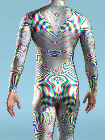 カモフラージ全身タイツ ハロウィン 大人用全身タイツ 動物ロボット 3Dプリント ライクラ スパンデックス セクシーコスチューム