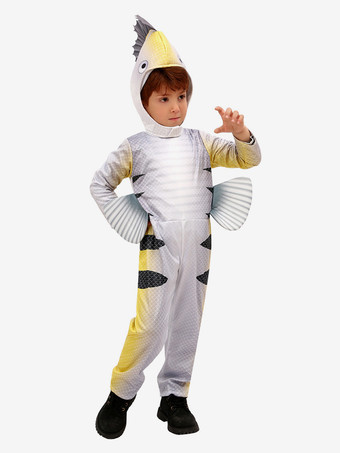 子供用フランダーコスチューム ホワイト ハロウィン カービナル ジャンプスーツと帽子セット