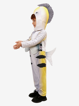 子供用フランダーコスチューム ホワイト ハロウィン カービナル ジャンプスーツと帽子セット