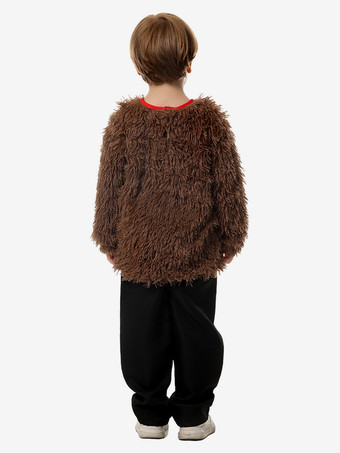 子供用オランウータン動物コスチューム ディープブラウン 動物ポリエステルトップ