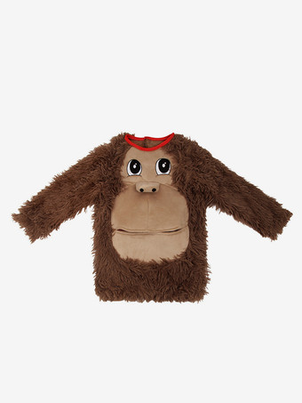 子供用オランウータン動物コスチューム ディープブラウン 動物ポリエステルトップ
