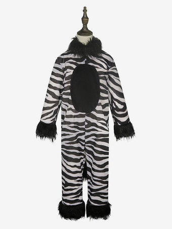 子供用ゼブラ着ぐるみパジャマワンジー動物プリントコスチューム