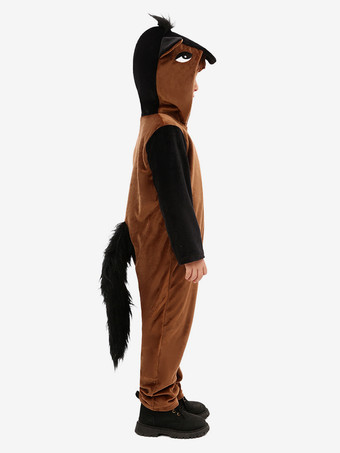子供用馬ジャンプスーツコスチューム ブラウン ポリエステル パジャマ