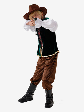 ハロウィン 子供用海賊コスチューム コーヒーブラウン ハロウィン カービナル 子供用 ポリエステル セット
