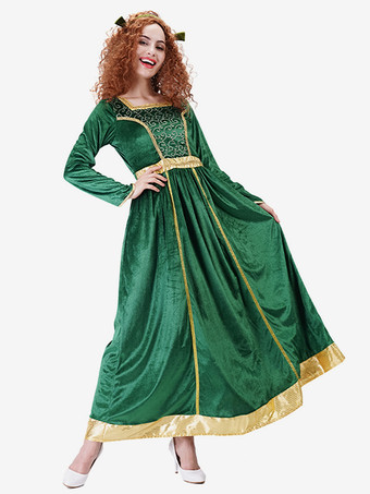 大人用プリンセス グリーン レトロ コスチューム ベロア 18世紀コスチューム