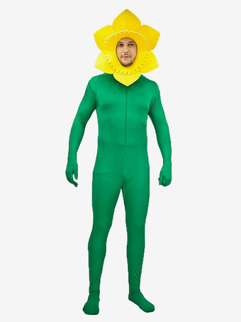 大人用ハロウィンカーニバル面白いコスチュームひまわりジャンプスーツ