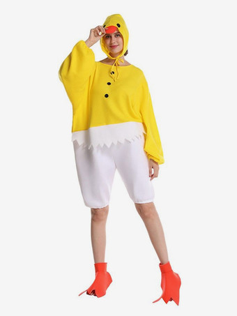 大人用コスチューム カービナル ハロウィン ひよこ ジャンプスーツ セット