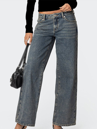 ヒョウ柄ハートバギージーンズ Y2K ローライズ ワイドレッグ デニムパンツ レディース 2026