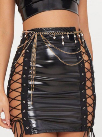 ゴールド ボヘミア レイヤード パール タッセル カーブ ウエスト チェーン 2025