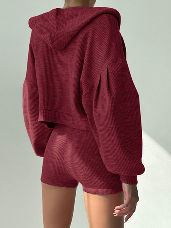 レディース フード付きジャケット、ノースリーブタンクトップ、ショートパンツ 3点セット 春カジュアルコーデ 2025