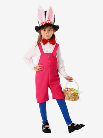 ローズレッド子供用バニーコスチューム ハロウィン カーニバルコスチュームセット