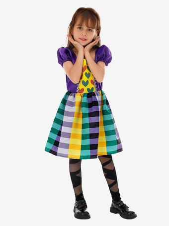 子供用マルディグラコスチュームドレスとマスクセット