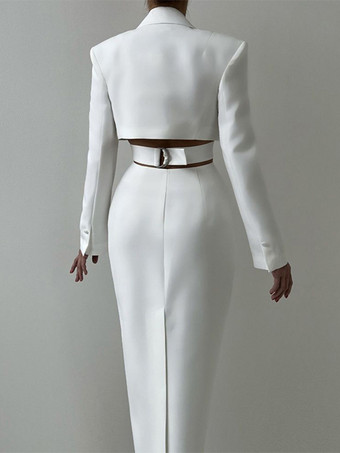 カットアウトブレザードレス 長袖 春 ミディドレス レディース 2025