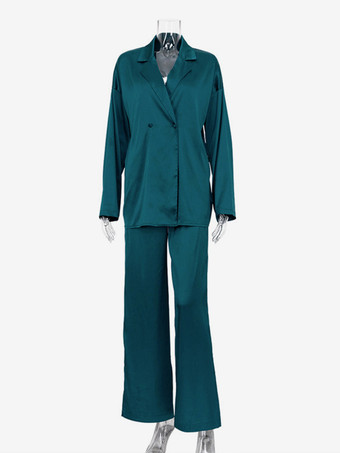 サテンスーツ ブレザーとパンツ 春のツーピースコーデセット（レディース 2025）