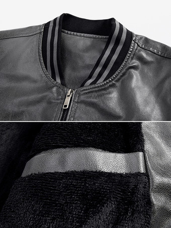 メンズ レザージャケット プラスサイズ グラデーション 軽量フリース 構造コート