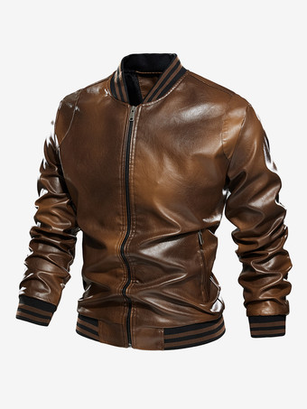 メンズ レザージャケット プラスサイズ グラデーション 軽量フリース 構造コート