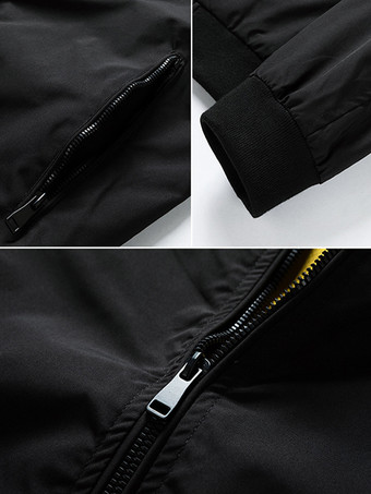 メンズジャケット ジップ開閉ポケット 長袖ボンバージャケット