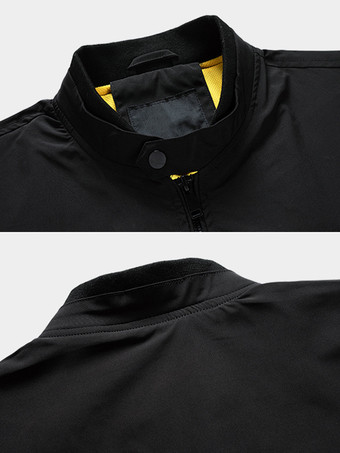 メンズジャケット ジップ開閉ポケット 長袖ボンバージャケット