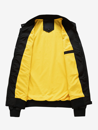 メンズジャケット ジップ開閉ポケット 長袖ボンバージャケット