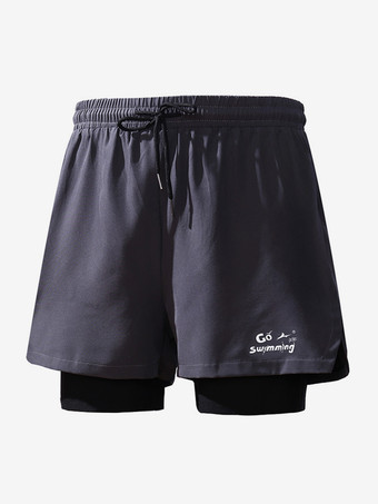 グレイメンズ ショートパンツ プリント ドローストリングウエスト 夏用 サイクリング ビーチ ショートパンツ