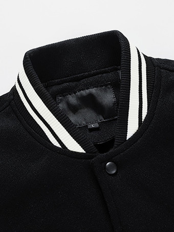 メンズ ベースボールジャケット カラーブロック コットンパッド入り プラスサイズ ジャケット