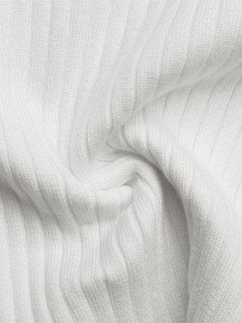 リブ編みニット クロップトップ タートルネック 春 カジュアル プルオーバー セーター レディース 2025