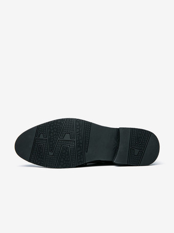 メンズドレスシューズ スタイリッシュなラウンドトゥ PUレザー