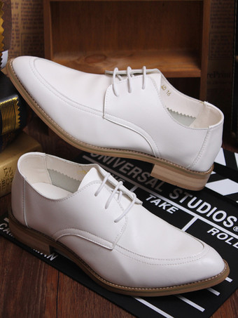 男性用ドレスシューズ 高品質ポインテッドトゥレザーオープンレースエレベーターメンズダービーシューズ