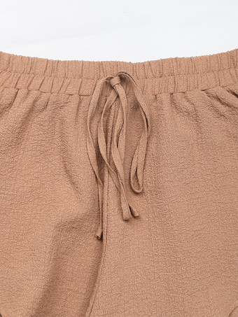 2025年レディース用2層ワイドレッグショーツ夏ルーズボトム