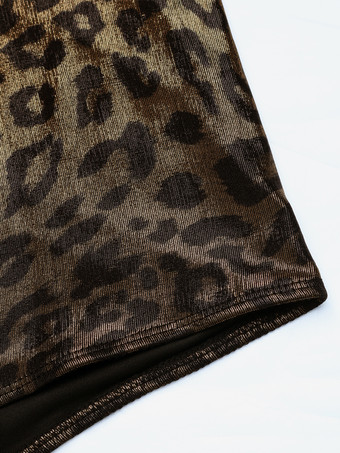 光沢のあるヒョウ柄ショートパンツ 夏用セクシークラブボトムス 2025