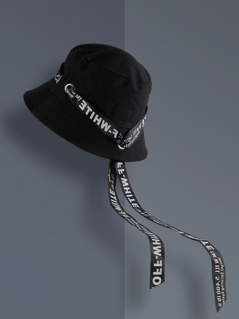 Nero Cappello da pescatore a nastro per donna Cappello da pescatore hip-hop Street Dance 2026