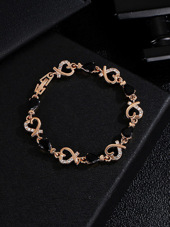 ハート型クリスタルブレスレット 女性用 2025