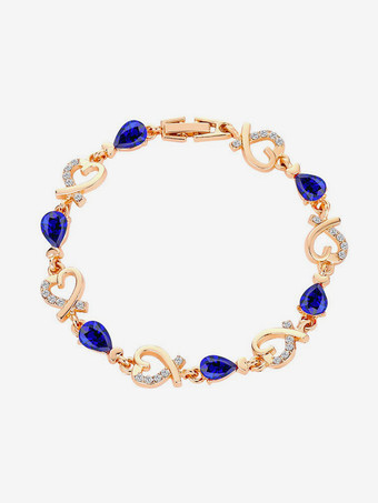 ハート型クリスタルブレスレット 女性用 2025