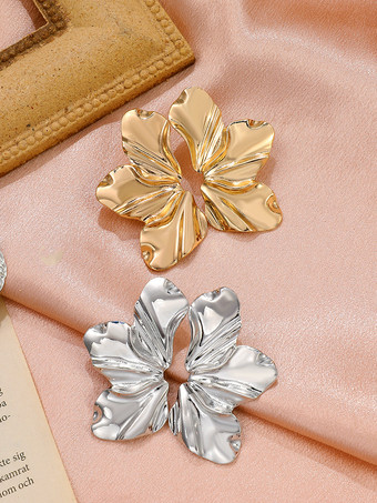 女性のための不規則な花の形のイヤリング 2025