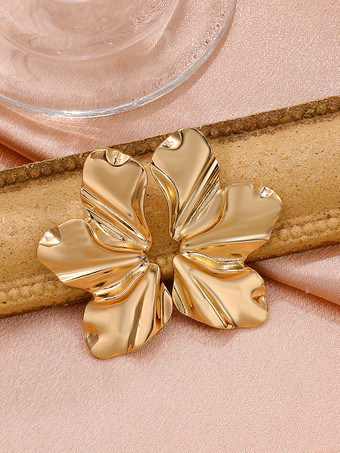 女性のための不規則な花の形のイヤリング 2025