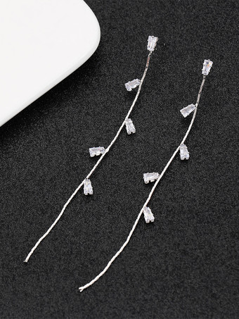 女性のためのクリスタルロングドロップイヤリング 2026