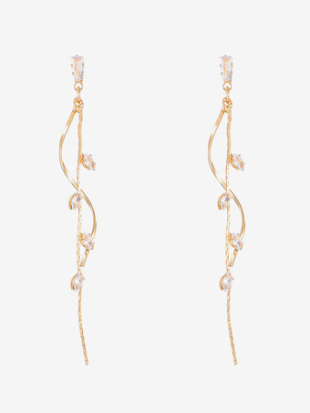 女性のためのクリスタルロングドロップイヤリング 2025