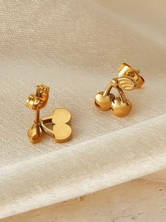 ゴールドチェリーフルーツスタッドピアスレディース2025