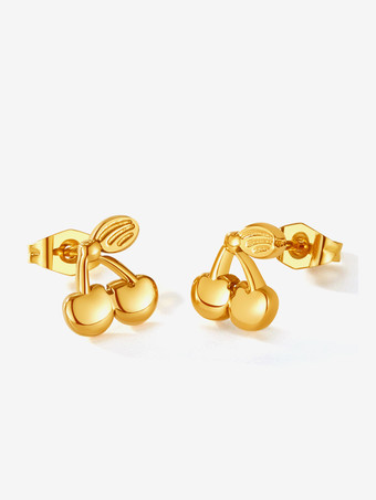 ゴールドチェリーフルーツスタッドピアスレディース2025