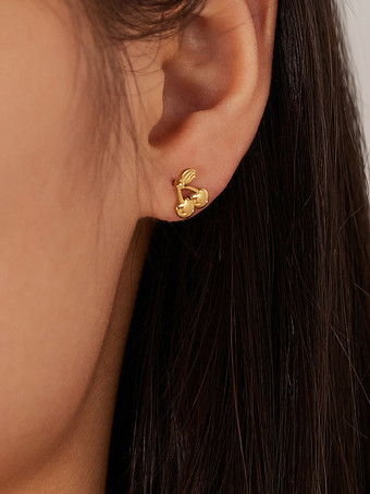 ゴールドチェリーフルーツスタッドピアスレディース2025