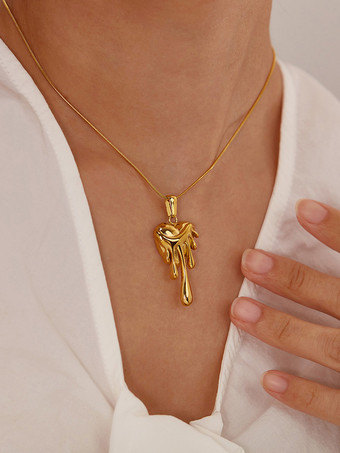 女性のための溶けるハートネックレス 2025