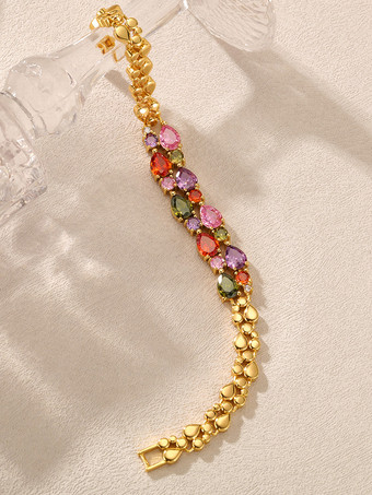 女性のためのカラフルなキュービックジルコニアブレスレット 2025