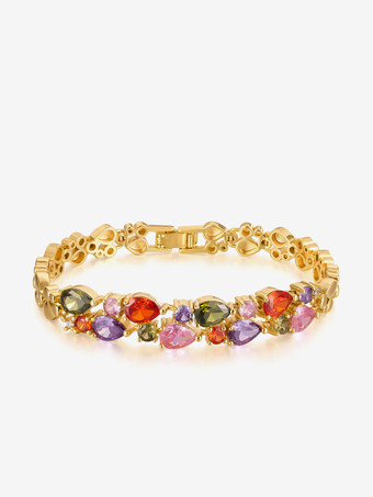 女性のためのカラフルなキュービックジルコニアブレスレット 2025