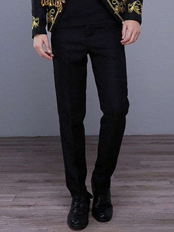 黒 ヴィンテージ セット 中世 ボタン フリンジ 長袖 レトロ コスチューム セット 男性用