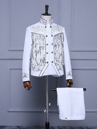 黒 ヴィンテージ セット 中世 ボタン フリンジ 長袖 レトロ コスチューム セット 男性用