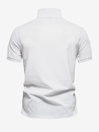 メンズ ポロシャツ ターンダウンカラー 半袖 ボタン レギュラーフィット ポロシャツ