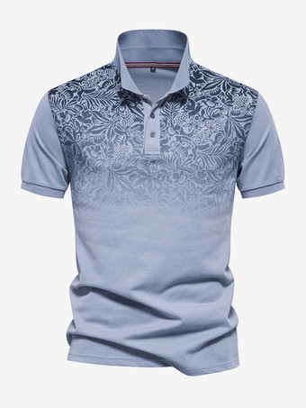 メンズ ポロシャツ ターンダウンカラー 半袖 ボタン レギュラーフィット ポロシャツ