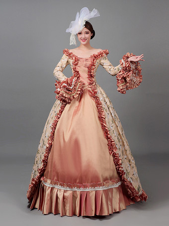 ヴィクトリアンドレス プリーツ マリーアントワネット 花柄 ドレス レディース アート ヴィンテージ コスチューム